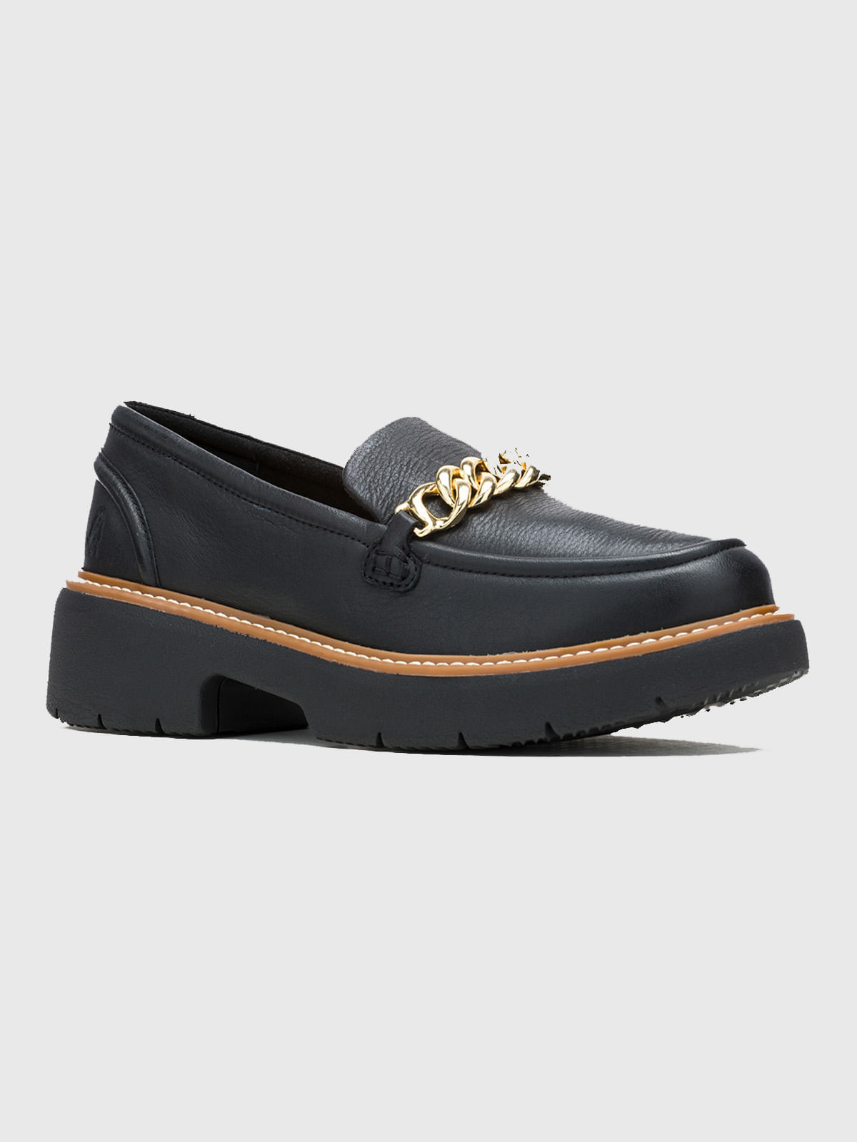 Mocasin Cuero Mujer Jodie Bit Negro