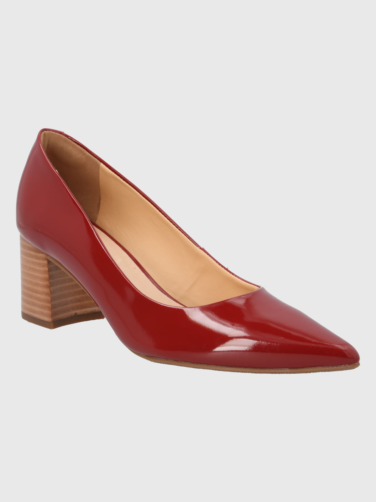 ZAPATO CUERO NORA ROJO