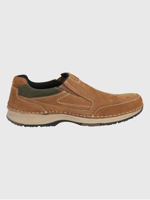 Slip On Cuero Hombre Vigor Café Claro