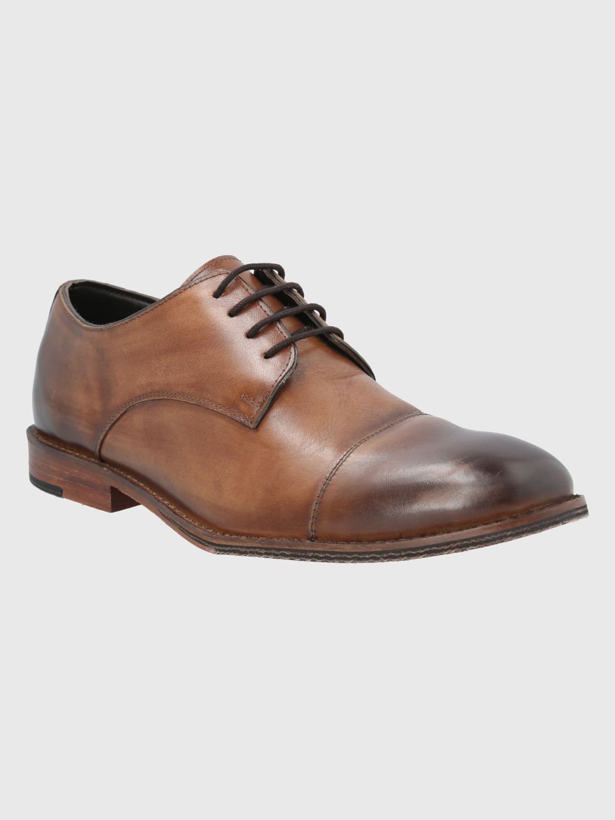 ZAPATO VESTIR CUERO WARREN CAFÉ CLARO