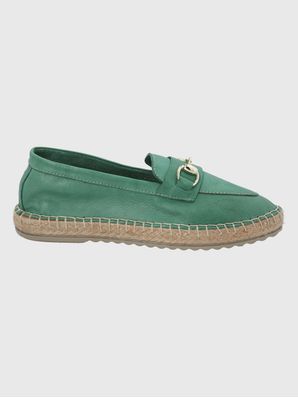 Alpargata Cuero Mujer Edola Verde