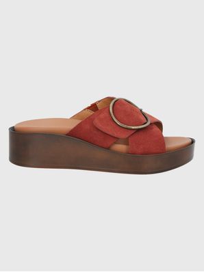 Sandalia Cuero Mujer Gise Terracota