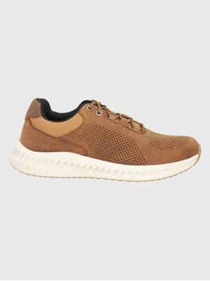 Zapatilla Cuero Hombre Spinal Lthr Lace Café