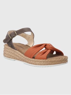 Sandalia Cuero Mujer Cepina Terracota