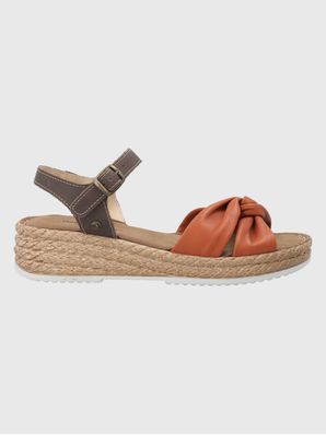 Sandalia Cuero Mujer Cepina Terracota