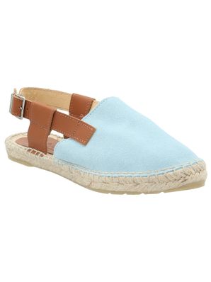 Alpargata Cuero Mujer Calatea Celeste Rockford
