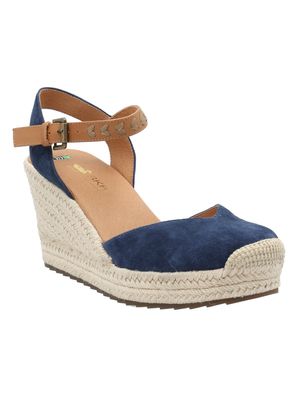 Alpargata Cuero Mujer Lis Azul Rockford
