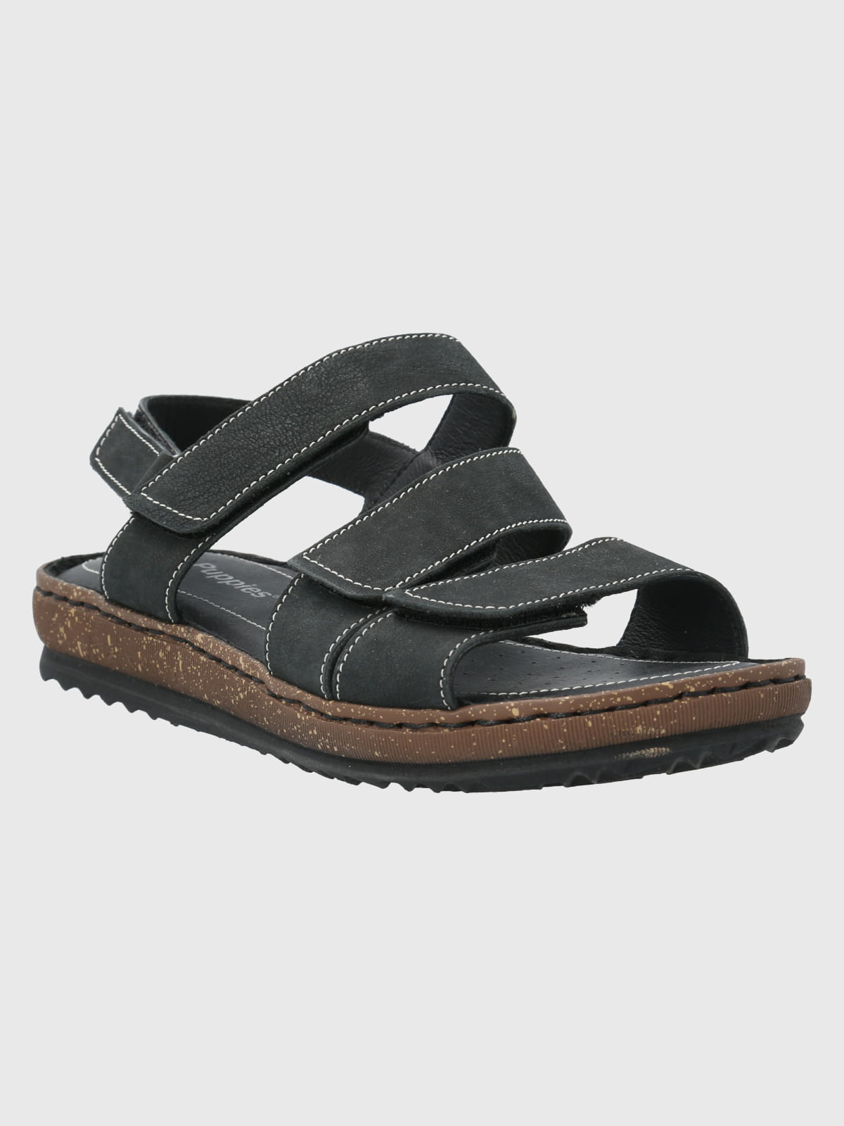 Sandalia Cuero Apricot Negro