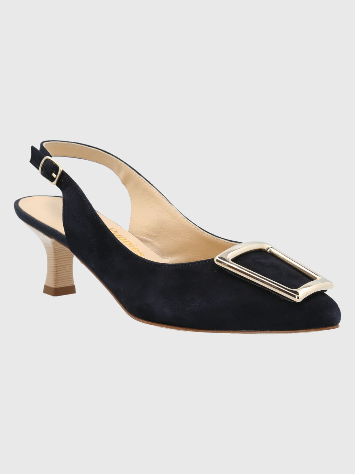 Zapato Brunate Cuero Mujer Rossella Azul Oscuro