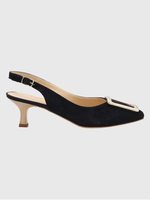 Zapato Brunate Cuero Mujer Rossella Azul Oscuro