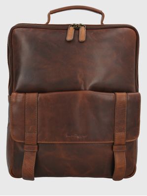 Mochila Cuero Hombre St Runny Back Café Hush Puppies