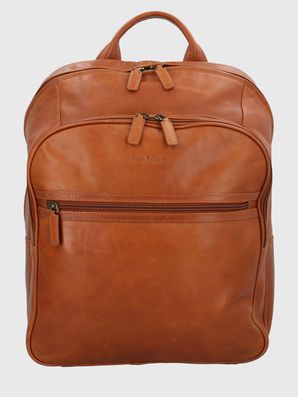 Mochila Cuero Hombre Om Rother Back Café Hush Puppies
