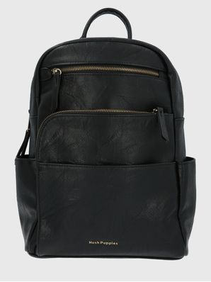 Mochila Ecocuero Mujer Darby Back Negro Hush Puppies