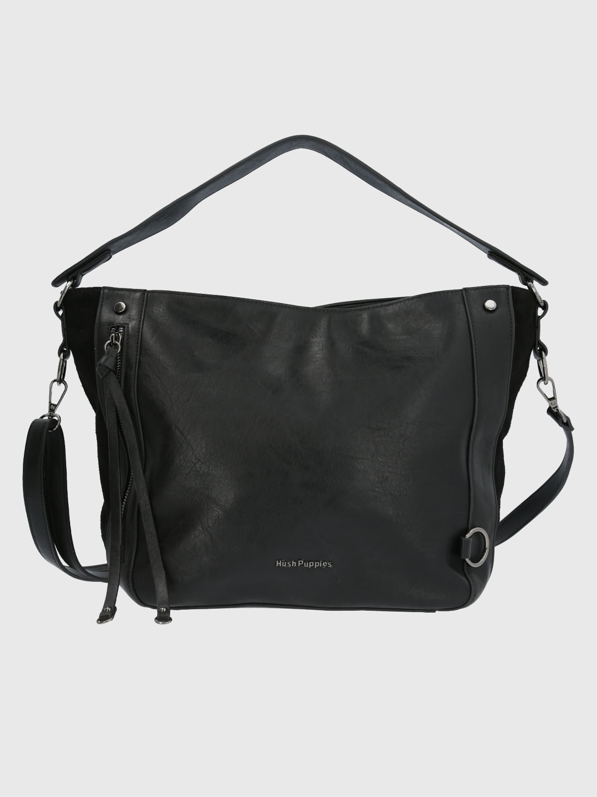 Cartera Ecocuero Mujer Lovell Hobo Negro Hush Puppies
