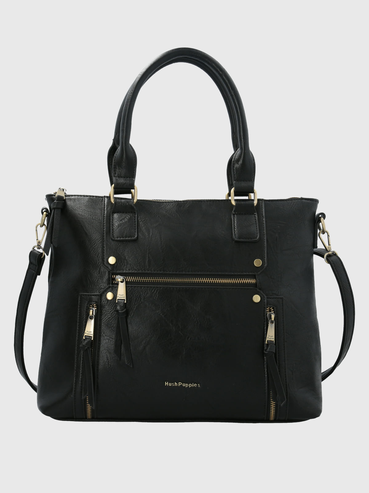 Cartera Ecocuero Mujer Devine Bag Negro Hush Puppies