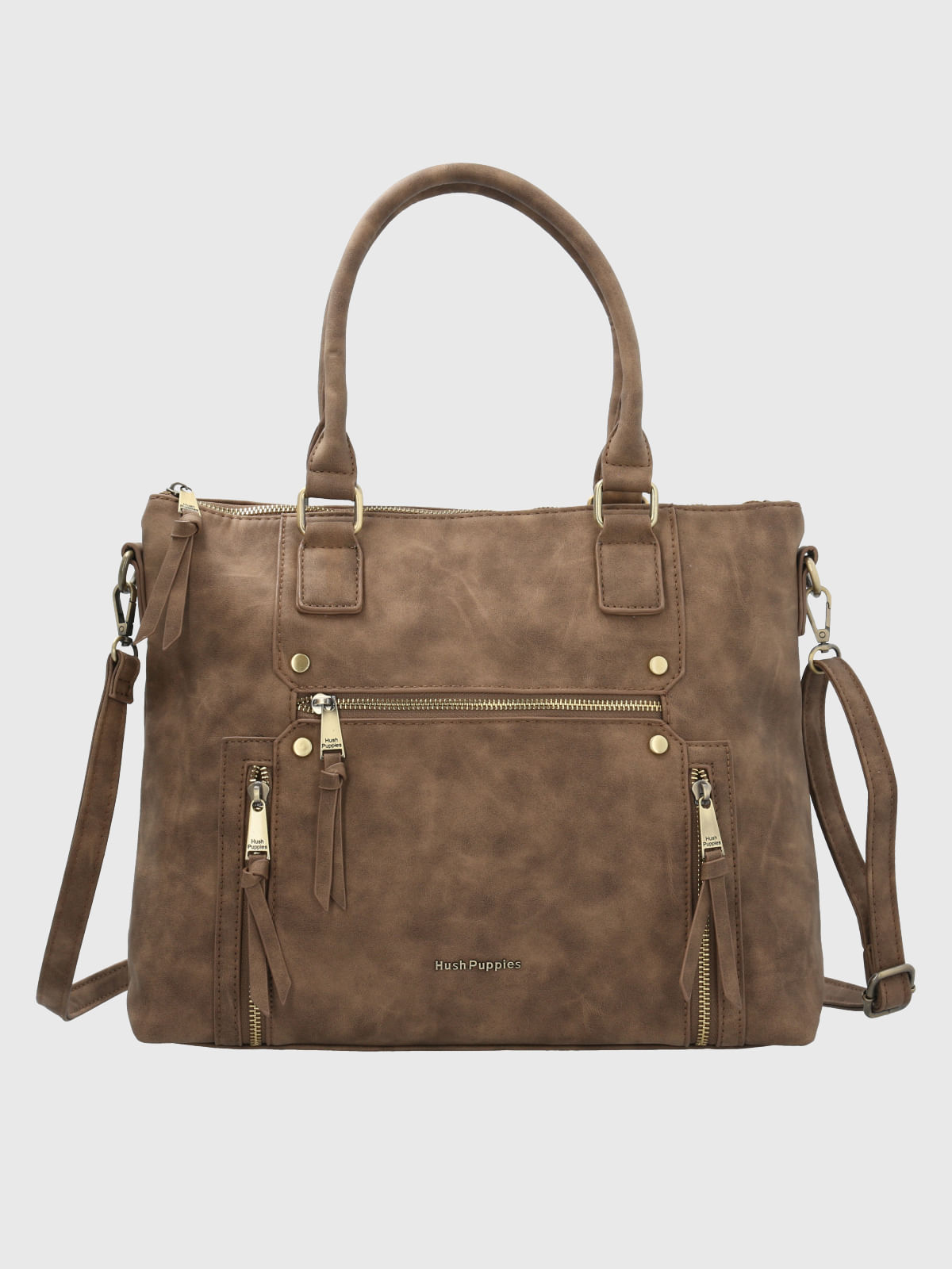 Cartera Ecocuero Mujer Devine Bag Café Hush Puppies