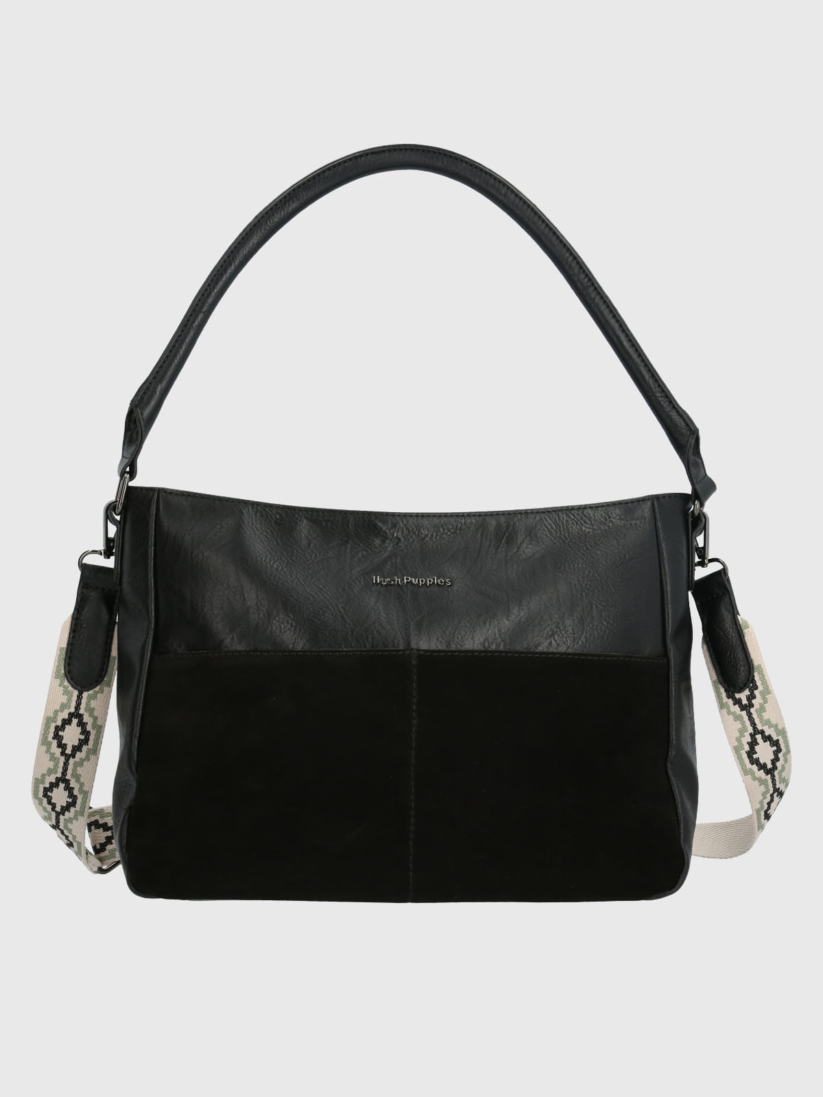 Cartera Ecocuero Mujer Laddler Bag Negro Hush Puppies