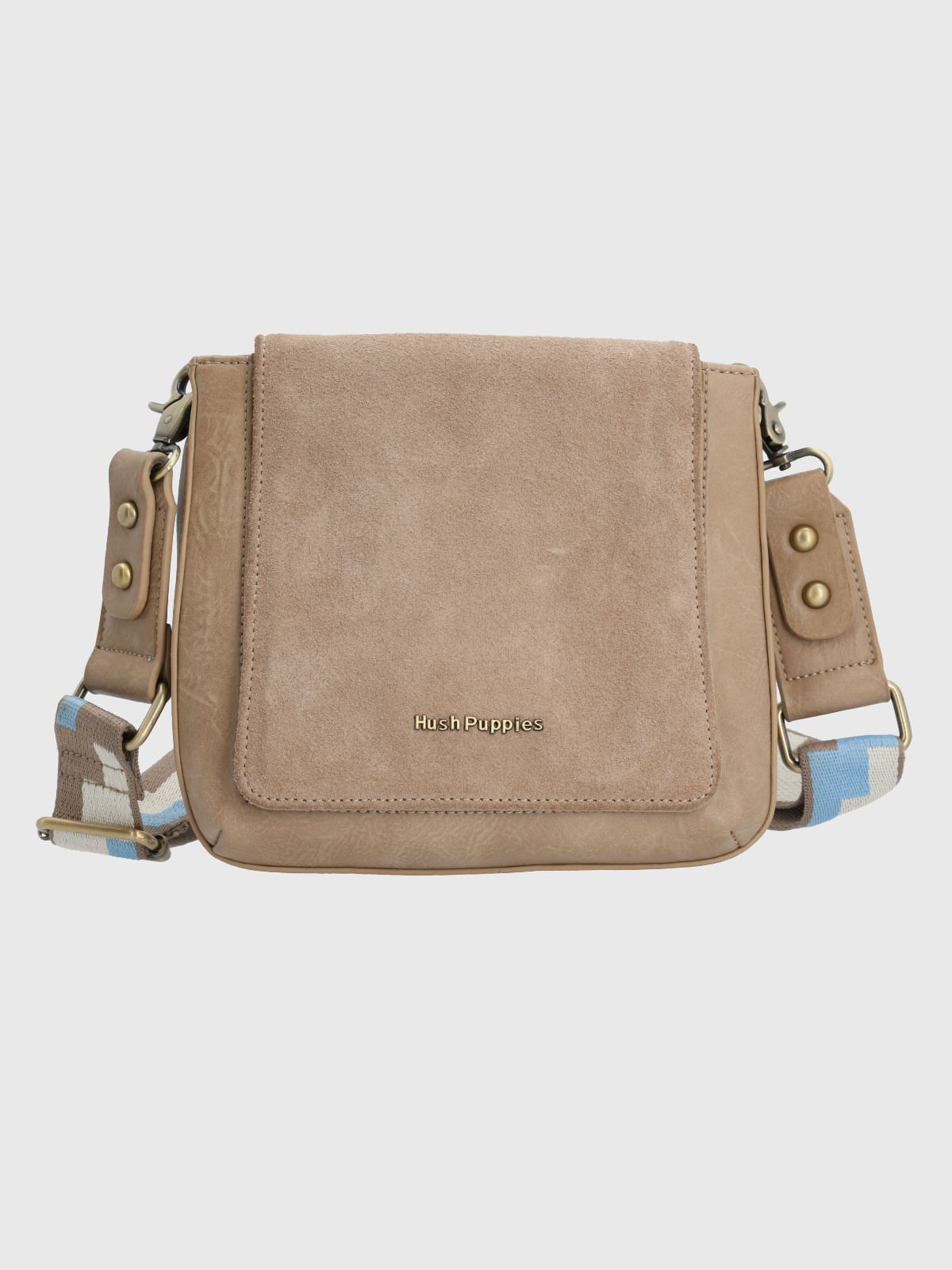 Cartera Ecocuero Mujer Lynn Cross Beige Hush Puppies