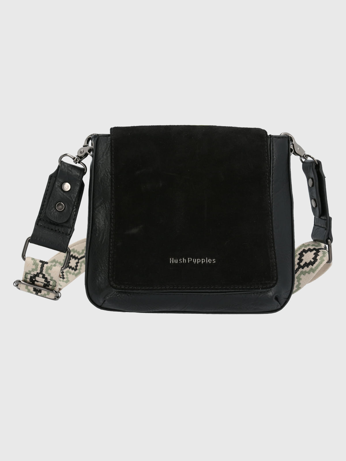Cartera Ecocuero Mujer Lynn Cross Negro Hush Puppies