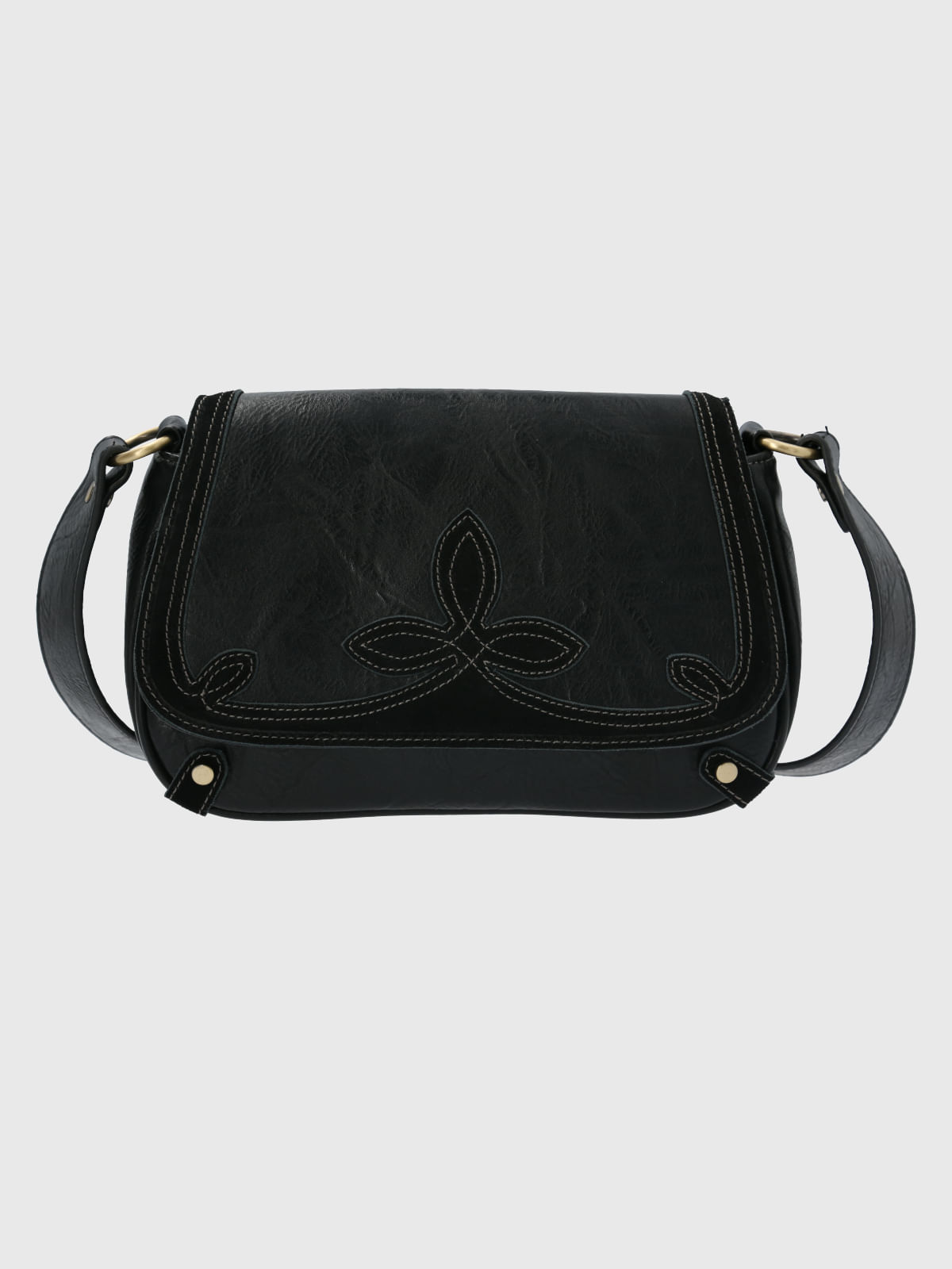 Cartera Ecocuero Mujer Texas Bag Negro Hush Puppies