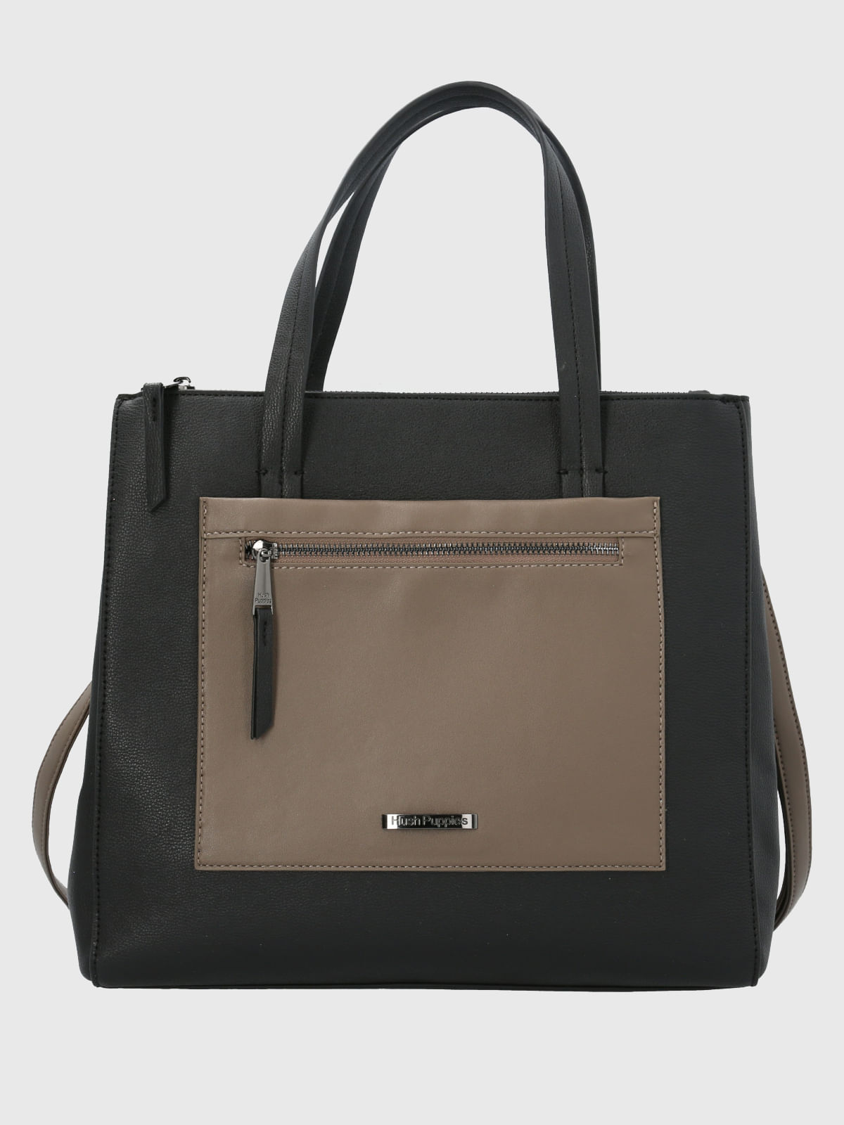 Cartera Ecocuero Mujer Barker Tote Negro Hush Puppies