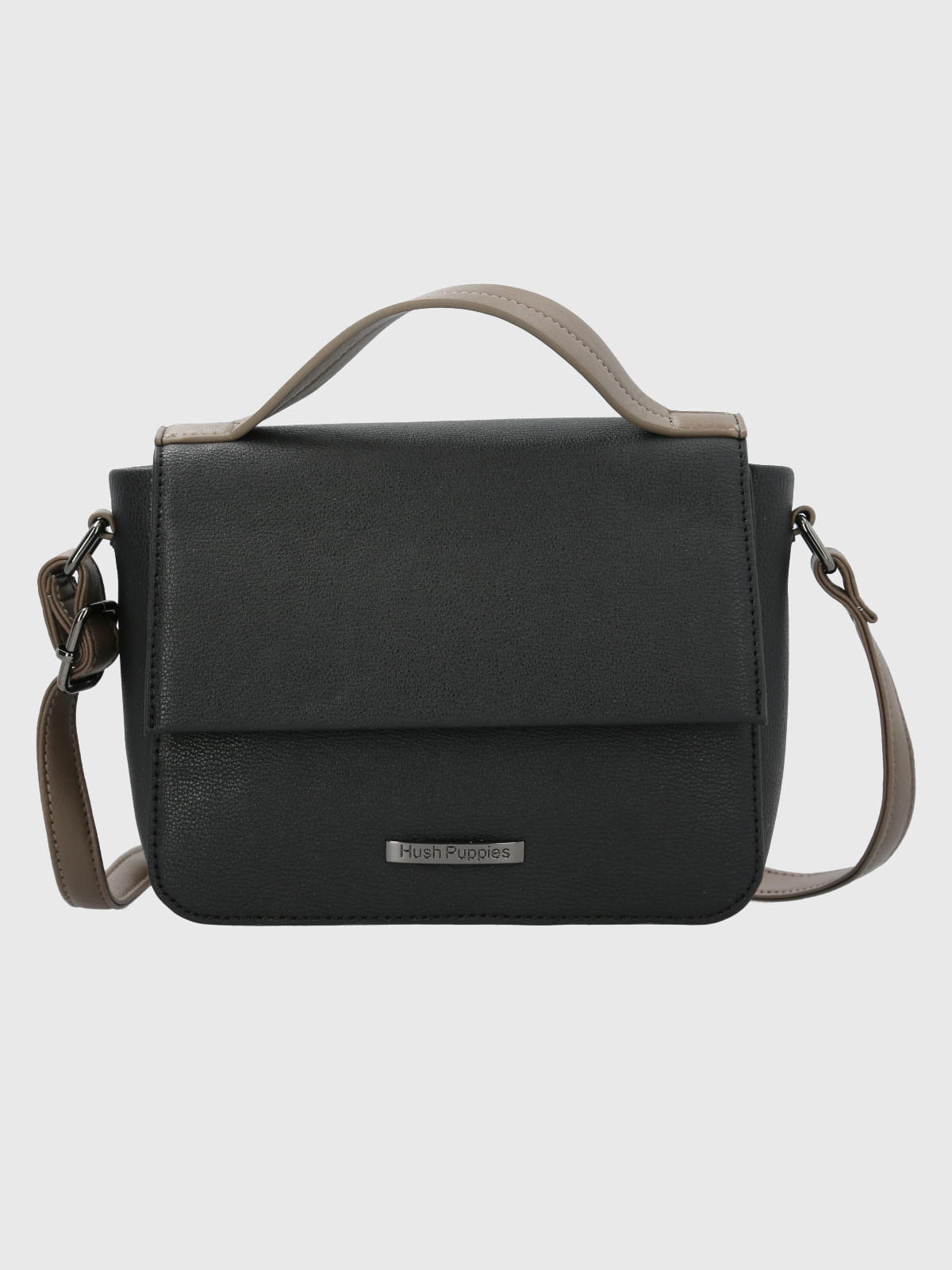 Cartera Ecocuero Mujer Brighty Cross Negro Hush Puppies