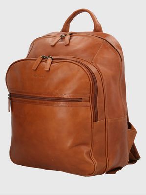 Mochila Cuero Hombre Om Rother Back Café Hush Puppies