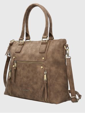 Cartera Ecocuero Mujer Devine Bag Café Hush Puppies