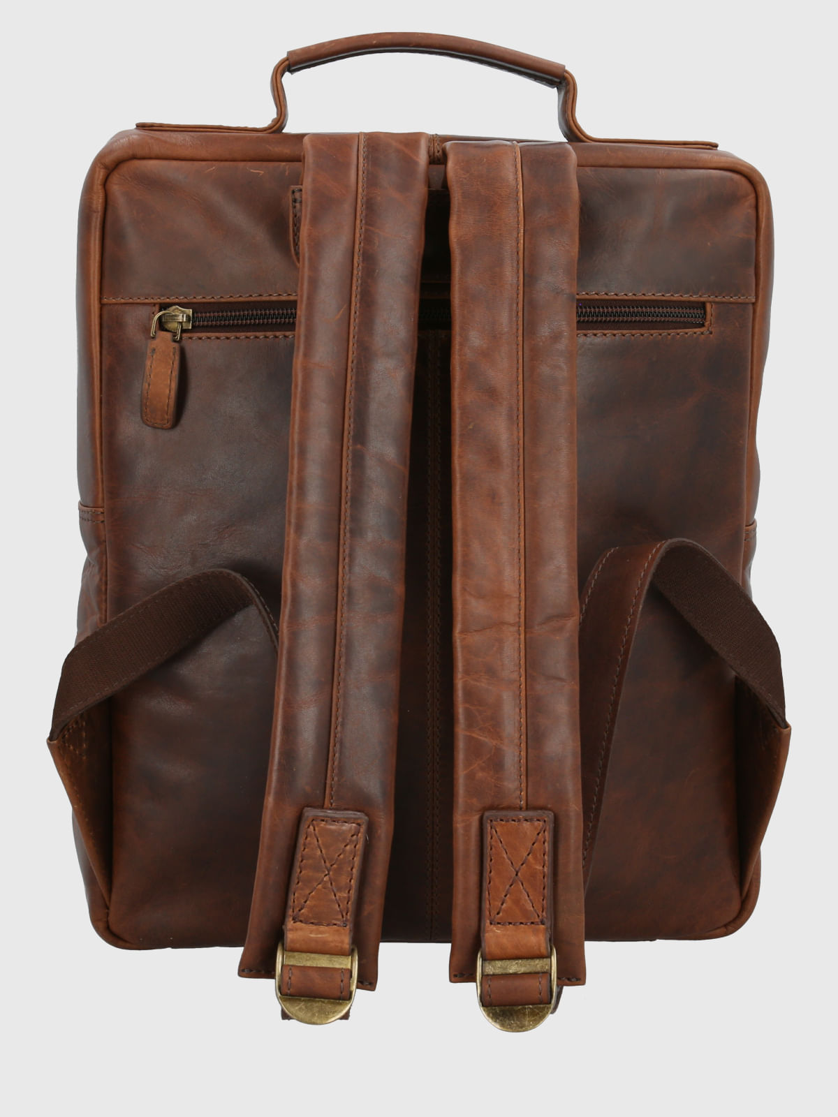 Mochila Cuero Hombre St Runny Back Café Hush Puppies