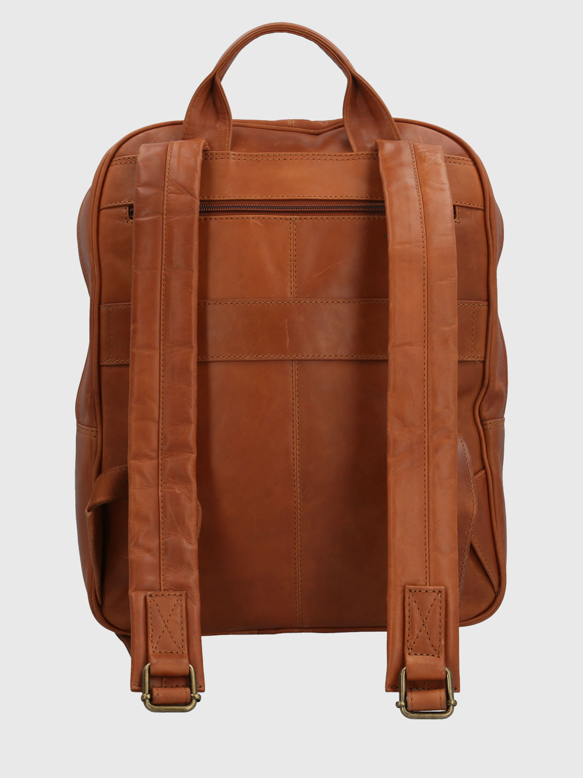 Mochila Cuero Hombre Om Rother Back Café Hush Puppies