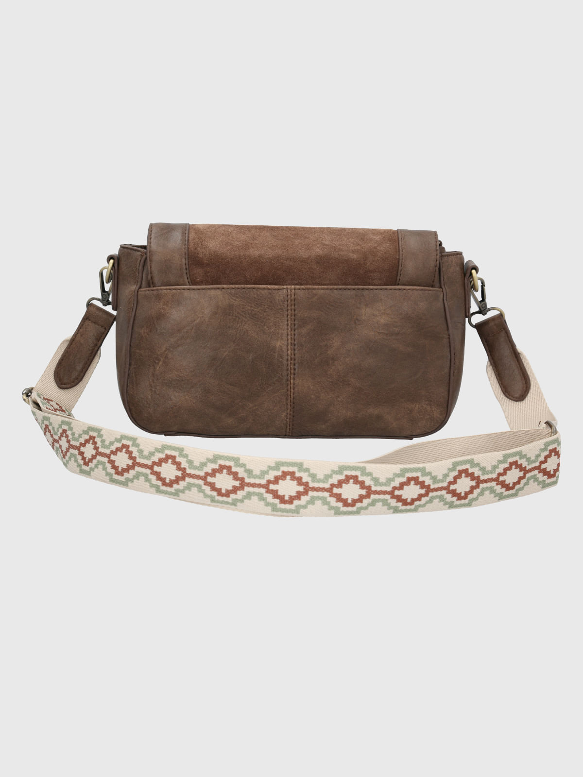 Cartera Ecocuero Mujer Luck Cross Café Hush Puppies