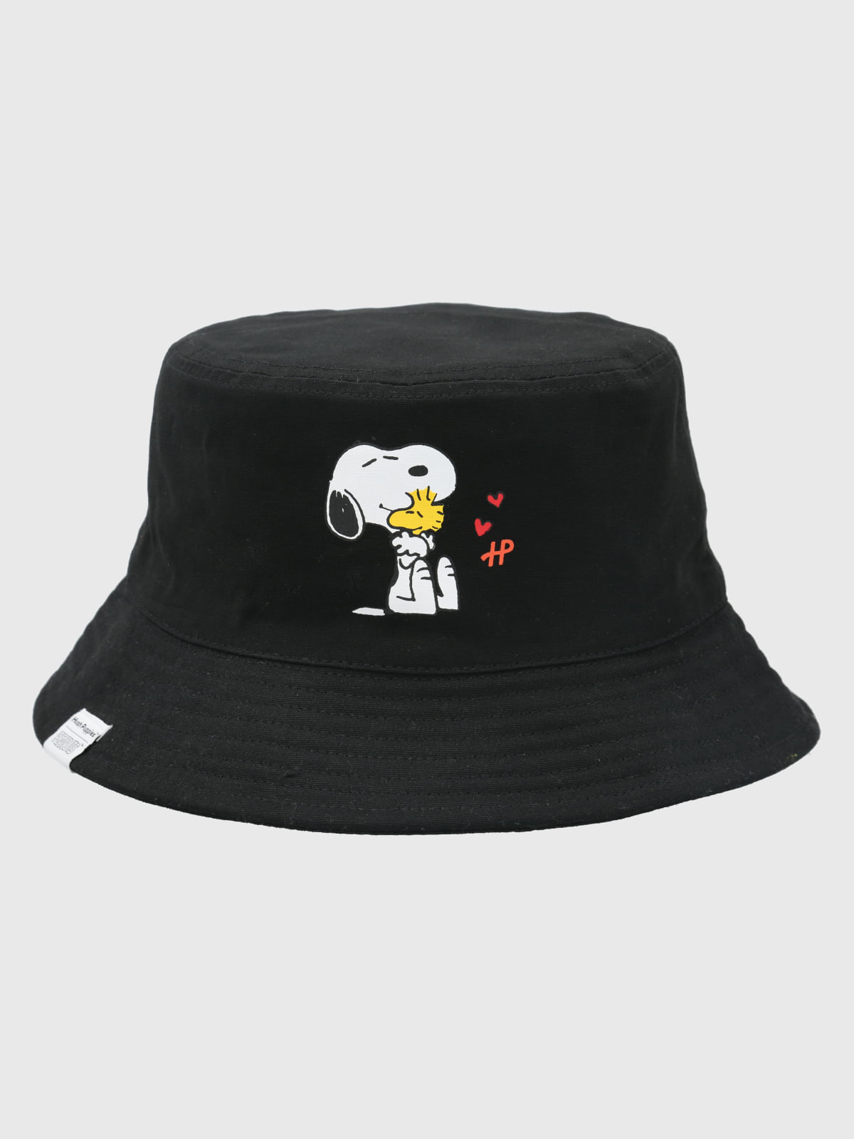 Gorro Algodon Unisex Bckt Snoopy Hug Negro