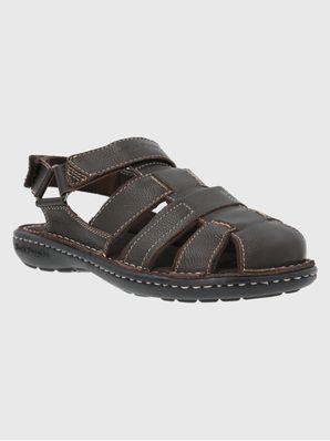 Sandalia Cuero Hombre Neri Café Oscuro