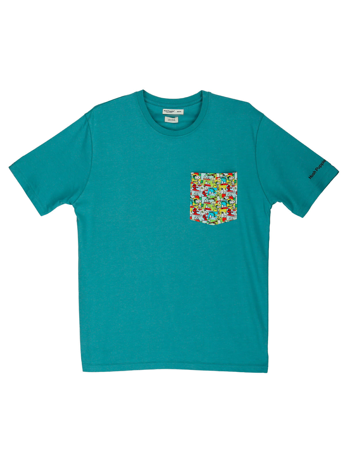 Polera Manga Corta Algodon Unisex Tee Kapow Snoopy Azul