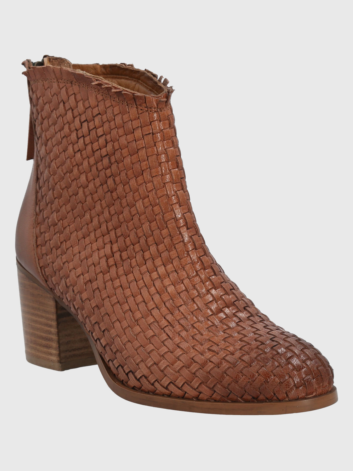 Botin Cuero Mujer Veras Café Claro