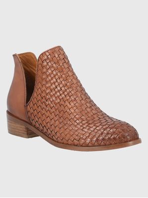 Botin Cuero Mujer Vitoria Café Claro