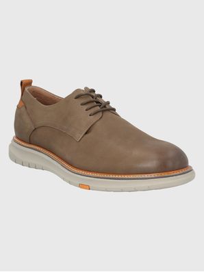 Zapato Cuero Hombre Rustic Taupe