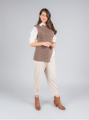Botin Cuero Mujer Veras Café Claro