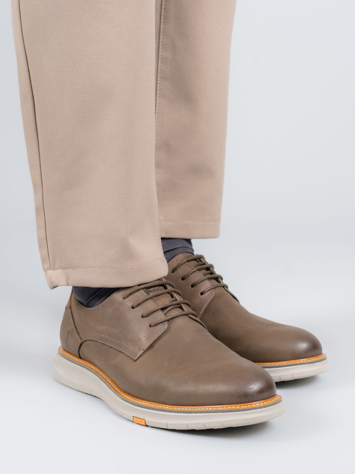 Zapato Cuero Hombre Rustic Taupe