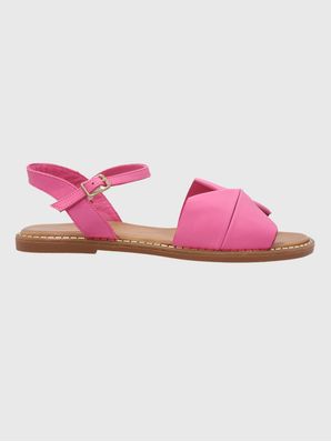 Sandalia Cuero Mujer Traona Fucsia