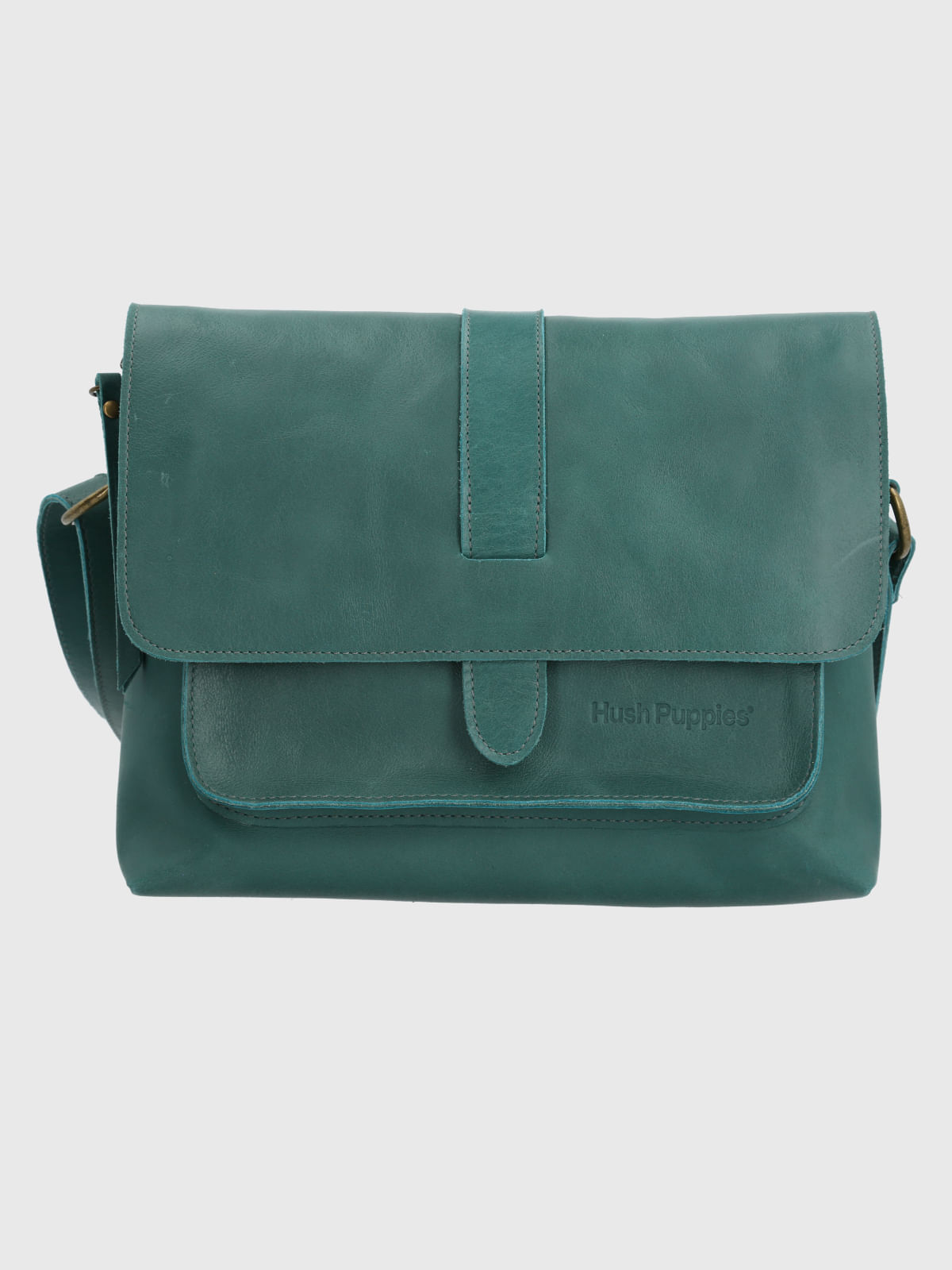 Cartera Cuero Mujer Court Cross Azul Hush Puppies