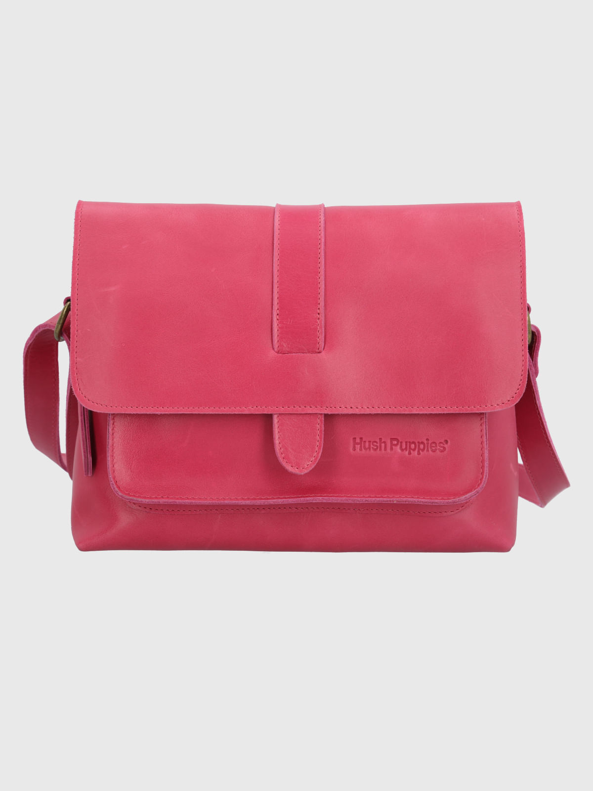 Cartera Cuero Mujer Court Cross Rosado Hush Puppies