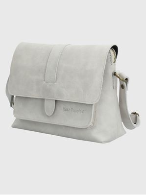 Cartera Cuero Mujer Court Cross Blanco Hush Puppies