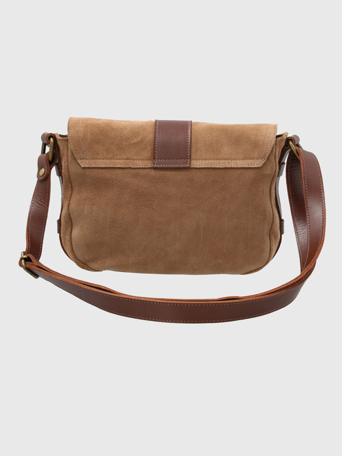 Cartera Cuero Mujer Clay Saddle Café Hush Puppies