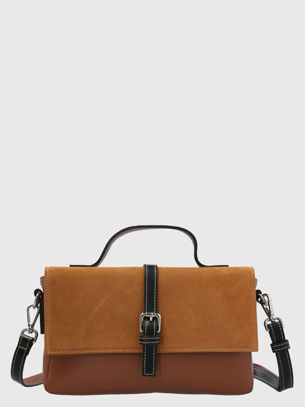 Cartera Cerutti Cuero Mujer Moretti Cross Café
