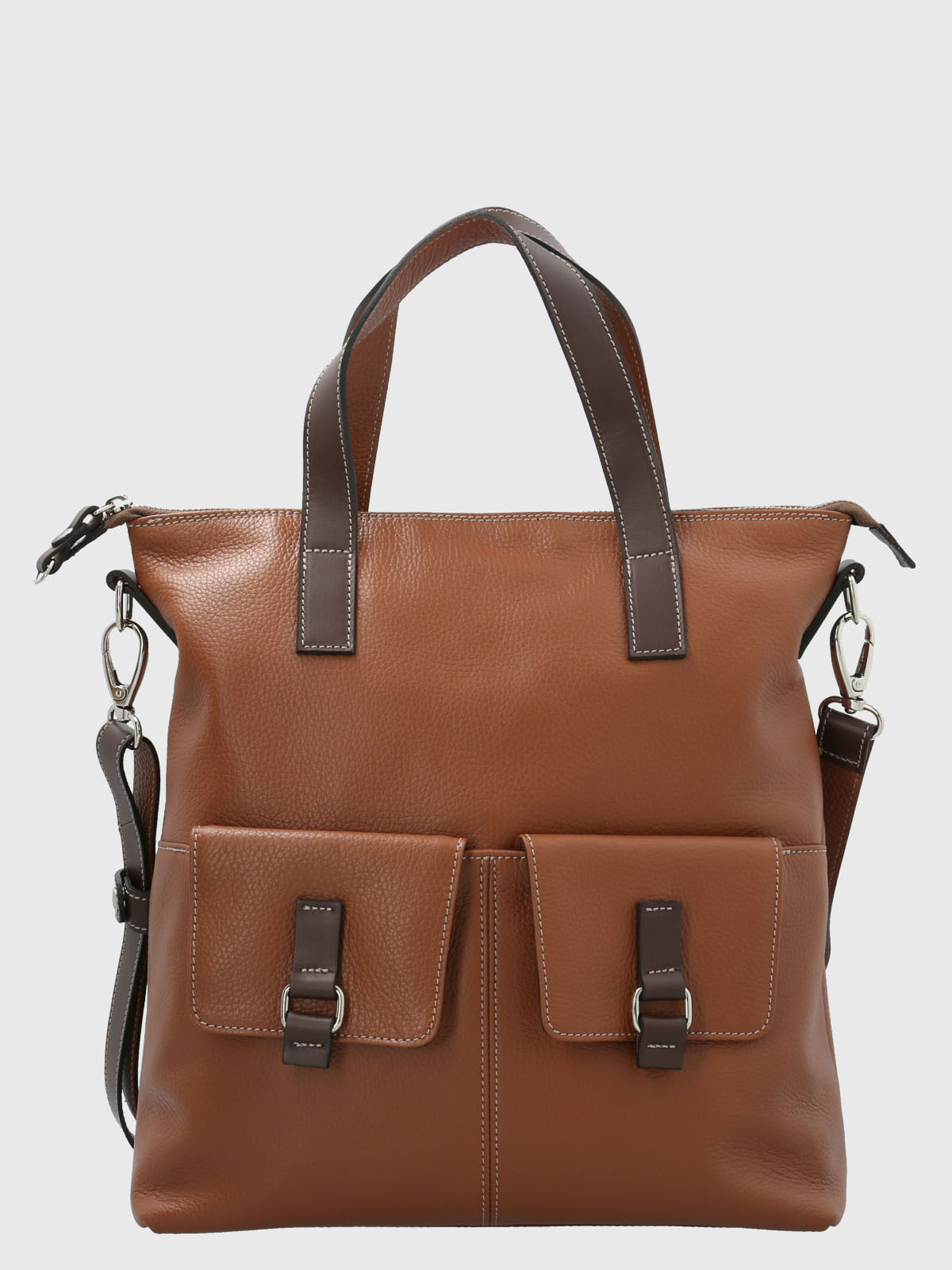 Cartera Cerutti Cuero Mujer Ferraro Bag Café