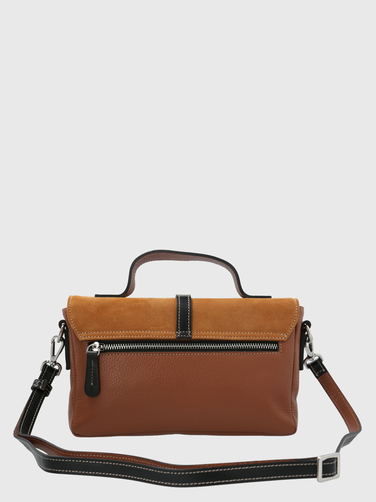 Cartera Cerutti Cuero Mujer Moretti Cross Café