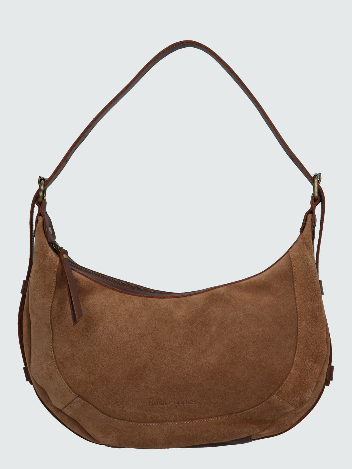 Cartera Cuero Mujer Clare Hobo Café Hush Puppies