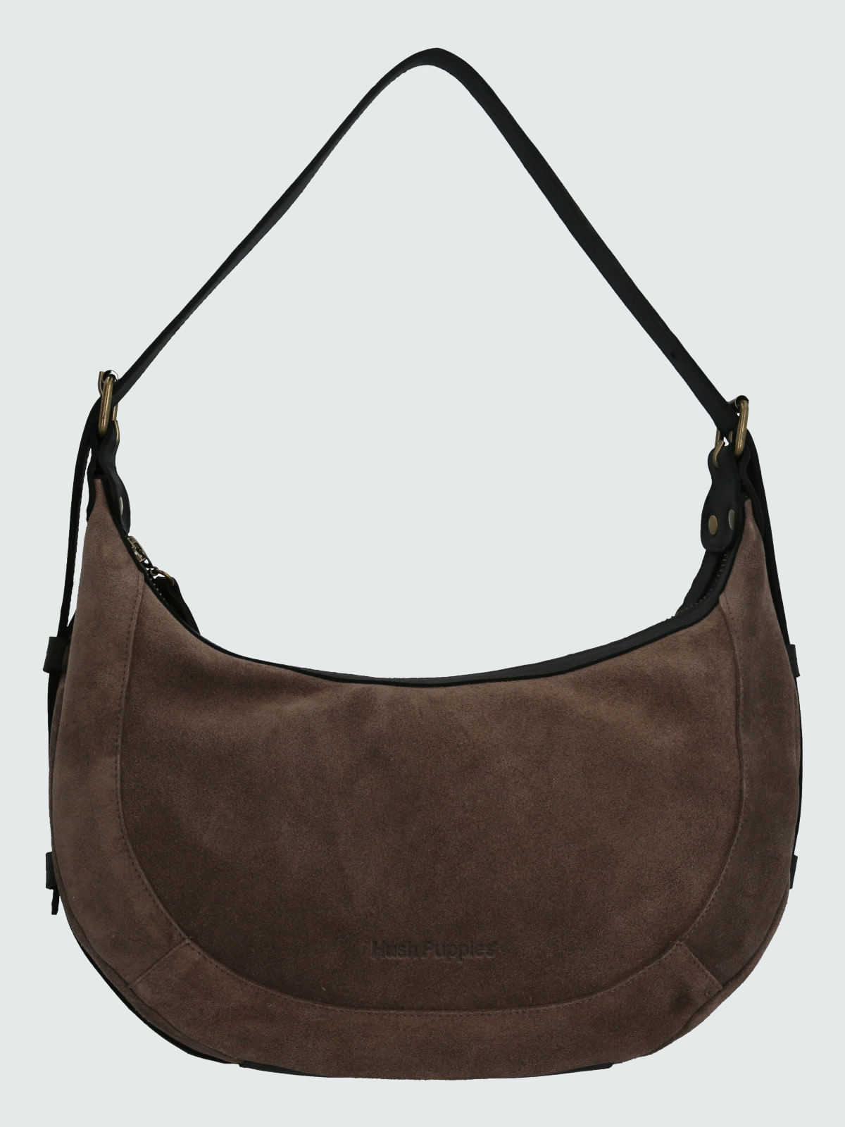 Cartera Cuero Mujer Clare Hobo Gris Hush Puppies