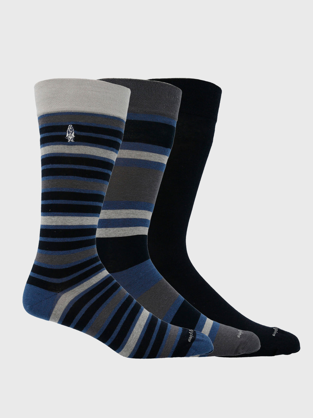 Calcetin Algodón Hombre V24H Pack Stripes Azul Hush Puppies